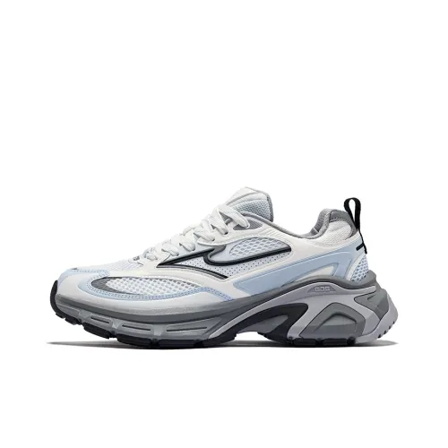 Erke Hongyu 2,0 Дышащий и Износостойкий Низкий Топ Кроссовки для бега Мужские Туманно-серый с Микрокристаллическим белым