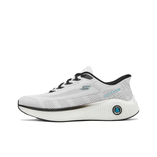 Skechers GO RUN Anywhere Устойчивые к истиранию Низкие Беговые кроссовки Мужские Серый Белый