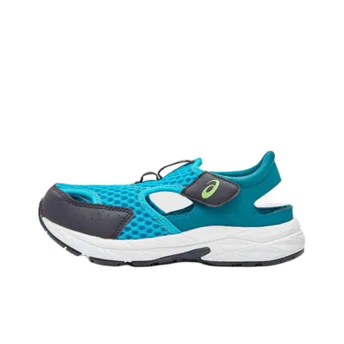 Asics Износостойкий Легкий Амортизирующий Дышащий Anti KICK Низкий Топ Детские Сандалии Синий Подростки