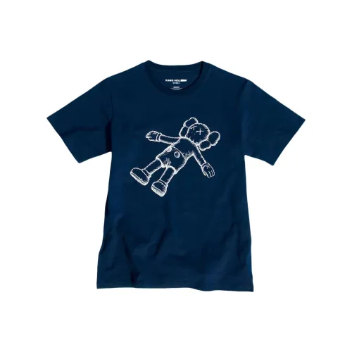 KAWS x Companion T-Shirt Мужская Морской Синий