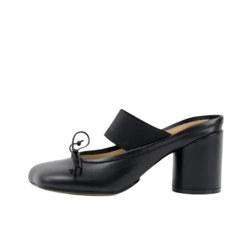 MM6 Maison Margiela совместные домашние тапочки 7 см Женские Черные