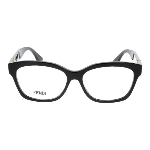 FENDI Ацетат Овальные Оправы для Очков Женские Черные