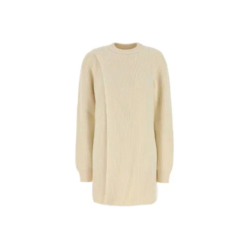 JIL SANDER Сливочный Женские Длинные Платья с Рукавами