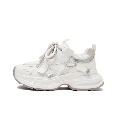 JOSINY Cherry Family JOSINY Противоскользящий Устойчивый к истиранию Низкий Топ Кроссовки с подошвой похожей на шерсть Женские Бежевый Фиолетовый