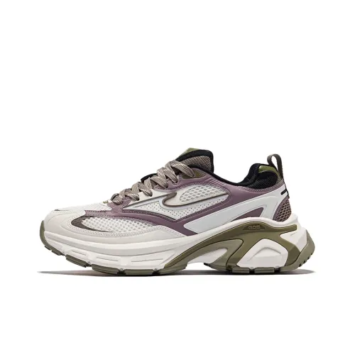 Erke Hongyu 2,0 Дышащий и Износостойкий Низкий Топ Кроссовки Мужские Естественный Цвет Неотбеленный Пыльно-фиолетовый