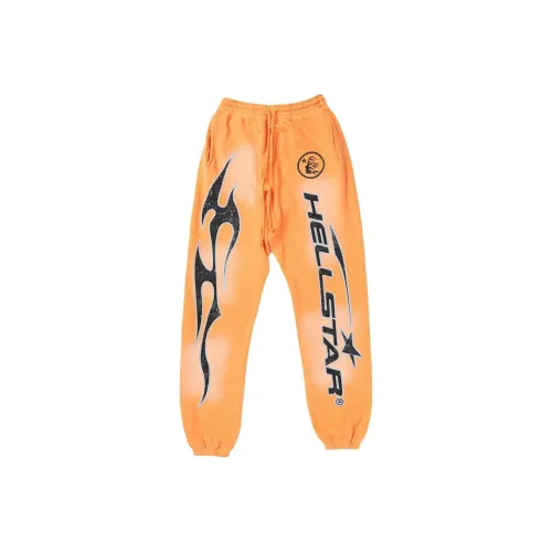Hellstar Вязаные тренировочные брюки мужские цвет оранжевый