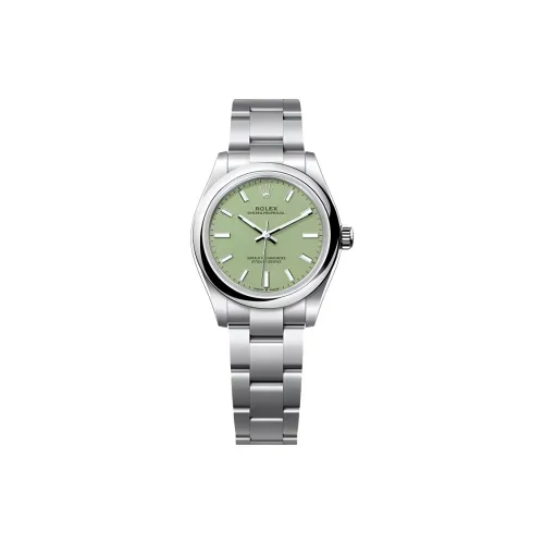 ROLEX Oyster Perpetual Автоматический Механический Механизм Женские Часы 31 мм Зеленый Циферблат Оистерстил Корпус Оистерстил Ремешок