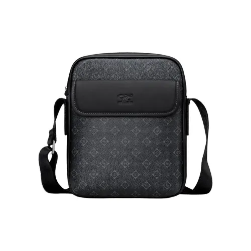 SEPTWOLVES Искусственная кожа Сумка через плечо Стандартная Мужская Черная