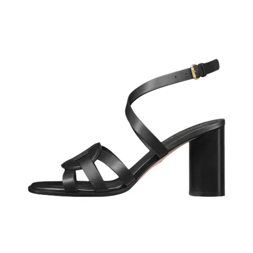 DIOR D Club One Strap Sandals 8 cm Women's Black DIOR D Club One Ремешок Сандалии 8 см Женские Черные