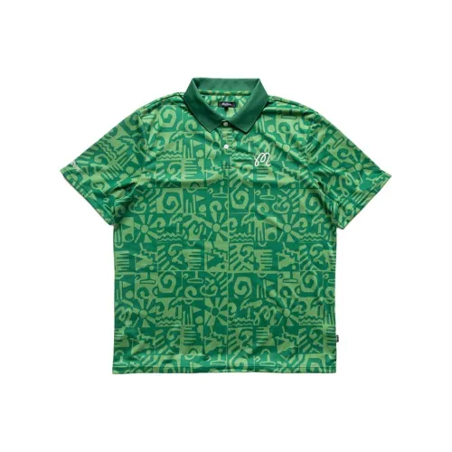 Malbon Golf Поло Мужское Зеленое