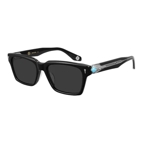 MUJOSH Коллекция работ Пластина And Металл Квадрат Дизайн Sensory Temple Защита от ультрафиолета Солнцезащитные очки Унисекс