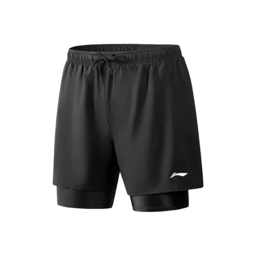 Лайнер Летний Позиционирование Стиль Спортивные Шорты Мужские Черные