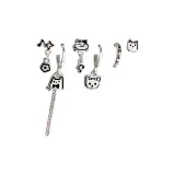 Серьги-гвоздики "Котенок", одежда, наборы