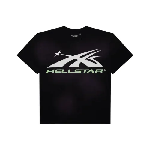 Hellstar Черный Фиолетовый Мужская T-Рубашка