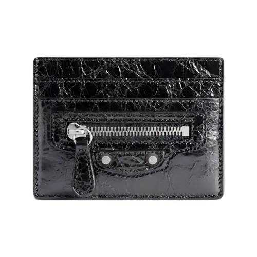 Balenciaga Le City Овечья кожа Держатель для карт Женские Стальной серый