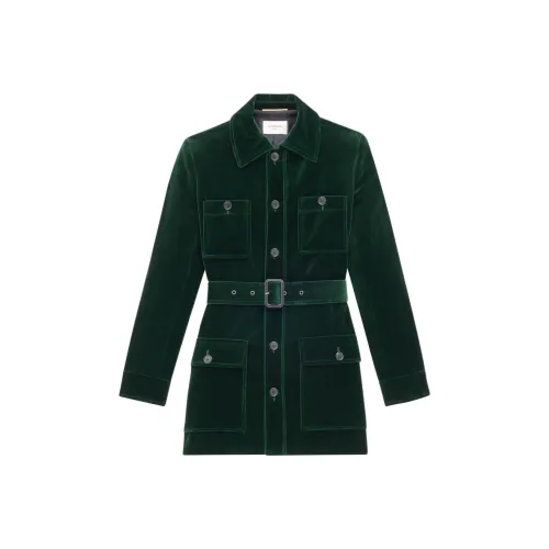 SAINT LAURENT Куртки и Пальто Женские Оливковый