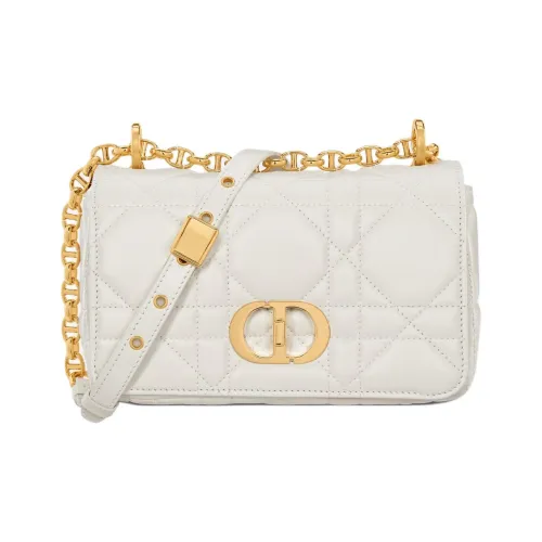 DIOR Caro Овчина Сумка через плечо Маленькая Женская Молочно-белая