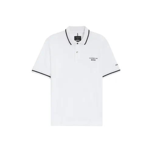 HUGO BOSS X PORSCHE Поло Мужское Белое
