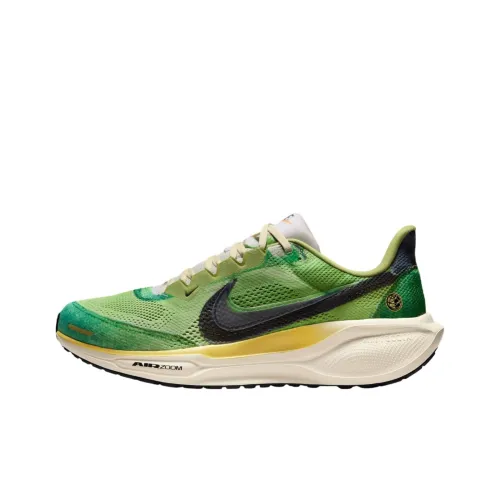 Nike Pegasus 41 Устойчивый к истиранию Низкий Топ Повседневные Беговые кроссовки Унисекс Зеленый