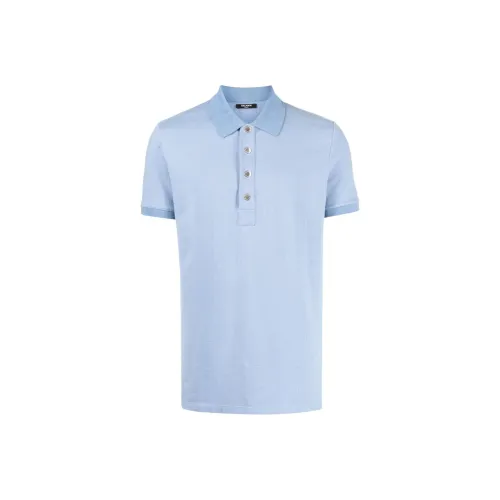 BALMAIN Light Blue Men's Polo Shirt  
BALMAIN Светло-голубая мужская поло рубашка