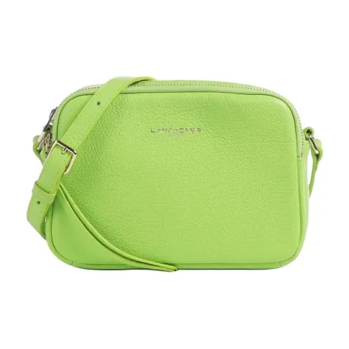 Lancaster Сумка через плечо из крупнозернистой текстуры коровьей кожи женская светло-зеленая