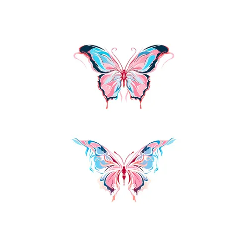 SHITIAN Ничанг Butterfly Wings Многоцветный Tattoo Стикер