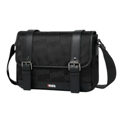 SEPTWOLVES Ткань + Искусственная кожа Курьерская сумка Сумка через плечо Мужская Черная Серая