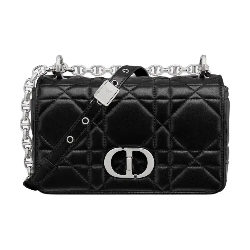 DIOR Caro Macrocannage Овечья шкура Сумка на плечо Маленькая Женская Черная