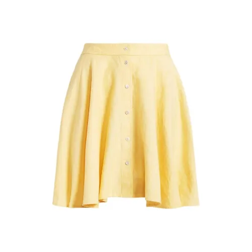 Polo Ralph Lauren Желтые Женские Повседневные Длинные Юбки