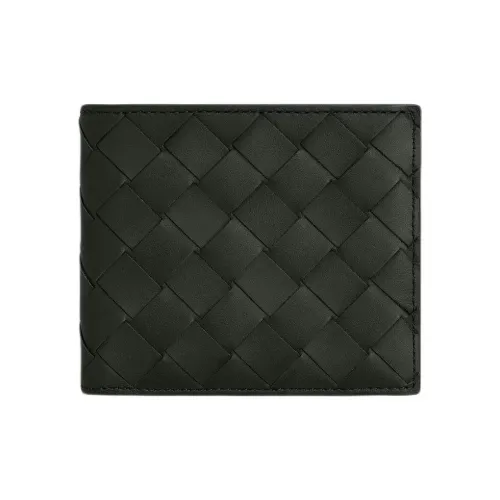 Bottega Veneta Intrecciato Коровья кожа Кошелек Мужской Темно-зеленый
