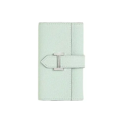 HERMES Bearn Mysore Шевро Key Pouch Женские Светло-зеленый