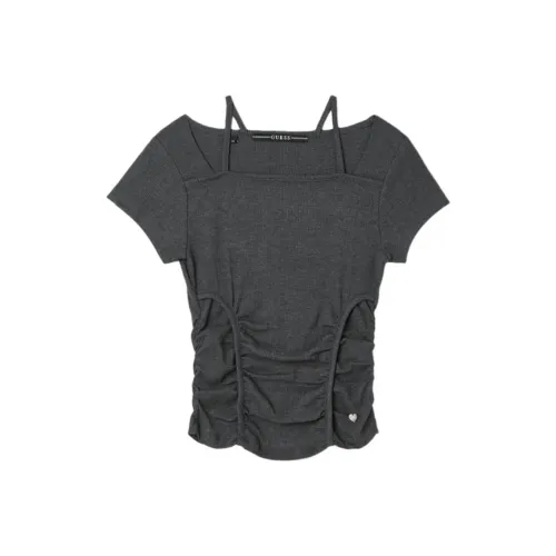 GUESS Темно-серые Женские Футболки