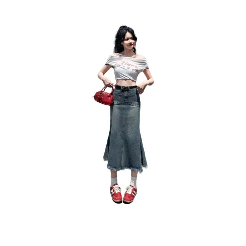 MINETTE Деним Длинная Юбка Женская