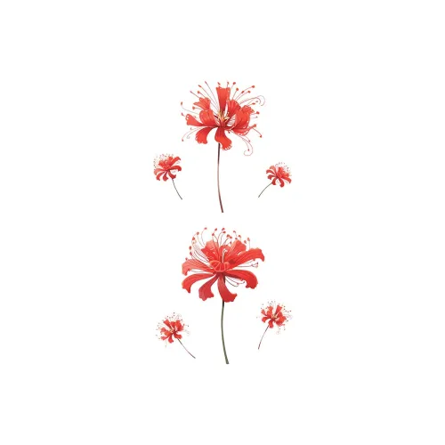 XNTX Красный Beyond Цветочный дизайн Tattoo Наклейка Водонепроницаемый Женский Долговечный Сексуальный Manzhu SAWA Девушка Ключицы Руки Стопы