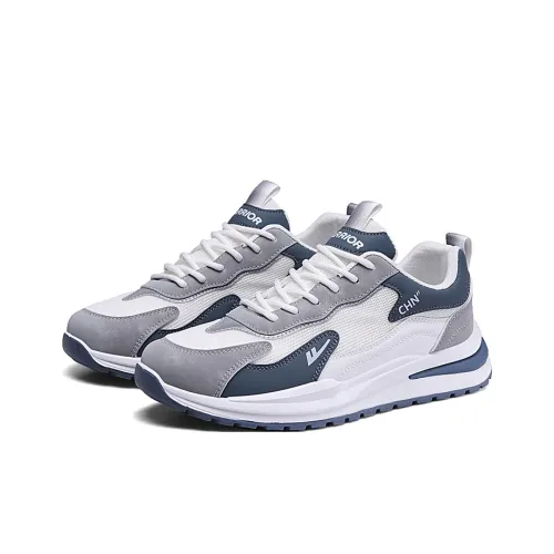 Warrior Низкий Топ Casual Мужской Белый Синий Серый