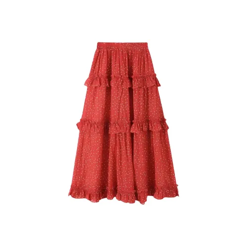 TSKIU Повседневный Длинный Юбка Женские