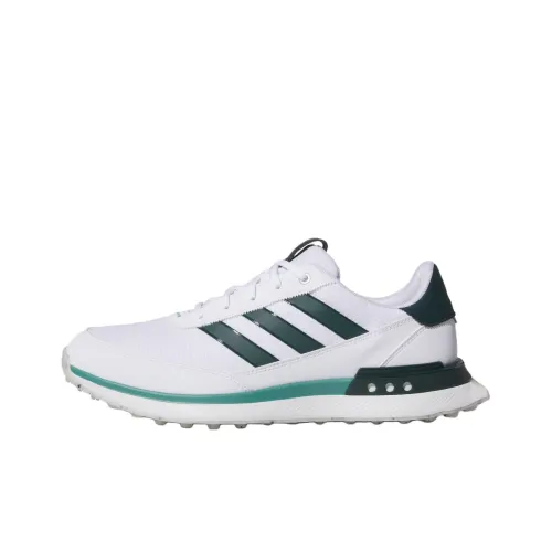 Adidas S2G 24 Устойчивая к истиранию низкая обувь для гольфа мужская белая и зеленая