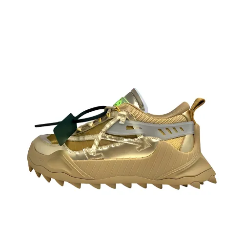 OFF Белый ODSY Низкий Топ Повседневная Обувь Мужская Золотая