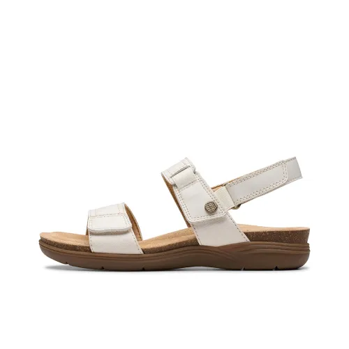 Clarks April Clover One Strap Sandals Женские Белые