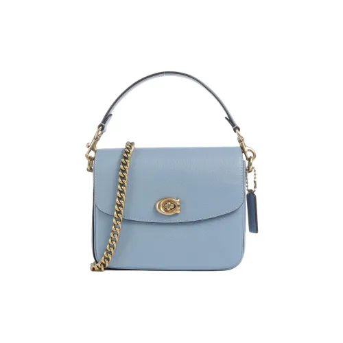 COACH Cassie GRAIN LEATHER Одно плечо Сумка Женская Светло-синяя