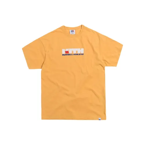 KITH x Russell Athletic T-Shirt Мужской Golden Абрикос