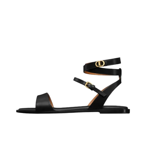 DIOR 30 Montaigne One Ремешок Сандалии Женские Черные