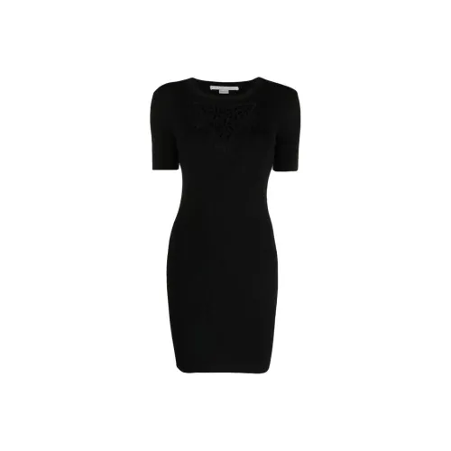 STELLA MCCARTNEY Black Женские Короткие Платья с Рукавами