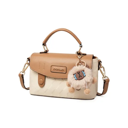 Joy Mario Коровья кожа с синтетической кожей сумка женская цвет экрю слоновая серый