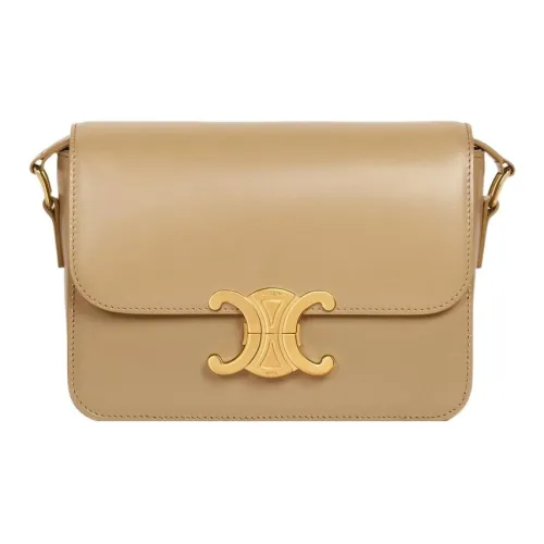 CELINE Teen Triomphe Коровья кожа Сумка через плечо Сумка Сумка через плечо Женская Конфетный цвет и Оливково-желтый