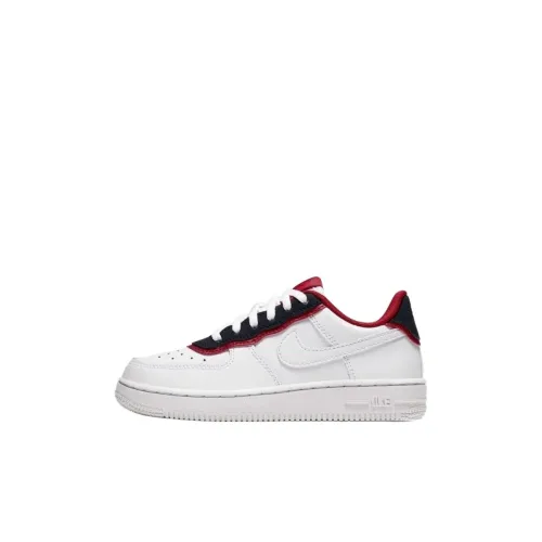 Nike Air Force 1 Устойчивый к истиранию Низкий Топ Детские Скейтбординги Белый для детей 3-7 лет