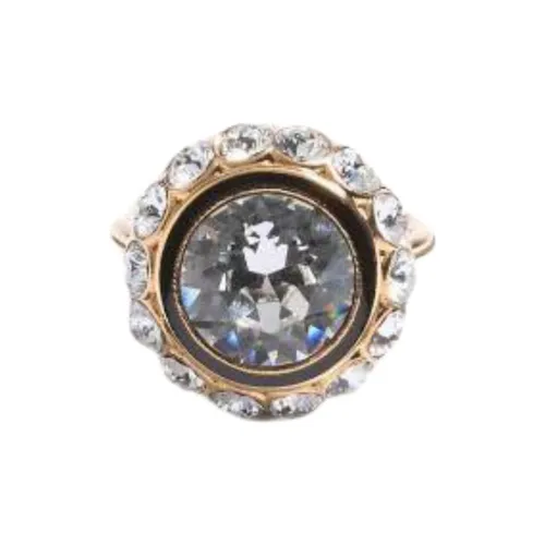 Valentino Металл Эмаль Crystal Rings Женские Золотой