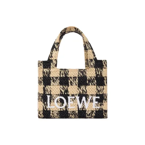 LOEWE Font Tote Рафия Тоут Сумка Сумка для покупок Сумка на плечо Сумка мини Женская Натуральная и Черная