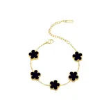 Чёрный и белый в клетку с счастливым клевером