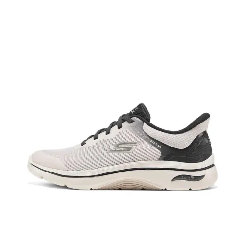 Skechers MEN'S GO WALK Низкие кроссовки для бега Мужские Бежевые